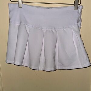 White Pleated Women's Skort